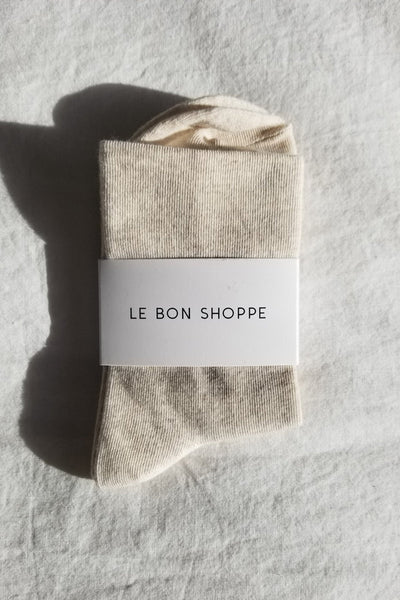 Le Bon Shoppe Le Bon Shoppe Sneaker Socks In Oatmeal