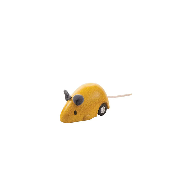 Plan Toys : Yellow Pull Back Toy Mouse