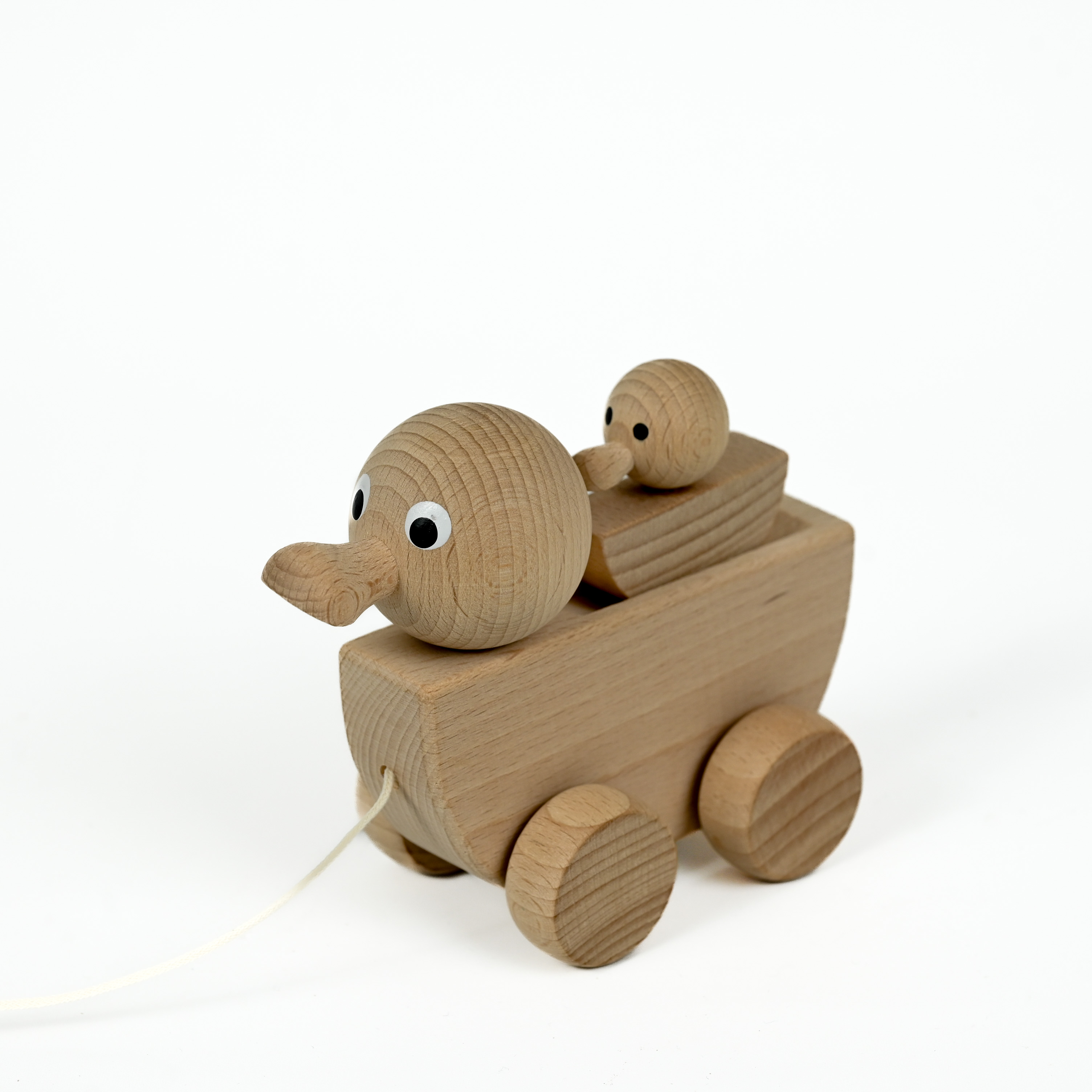 Wooden Pull-Along Duck & Duckling Toy