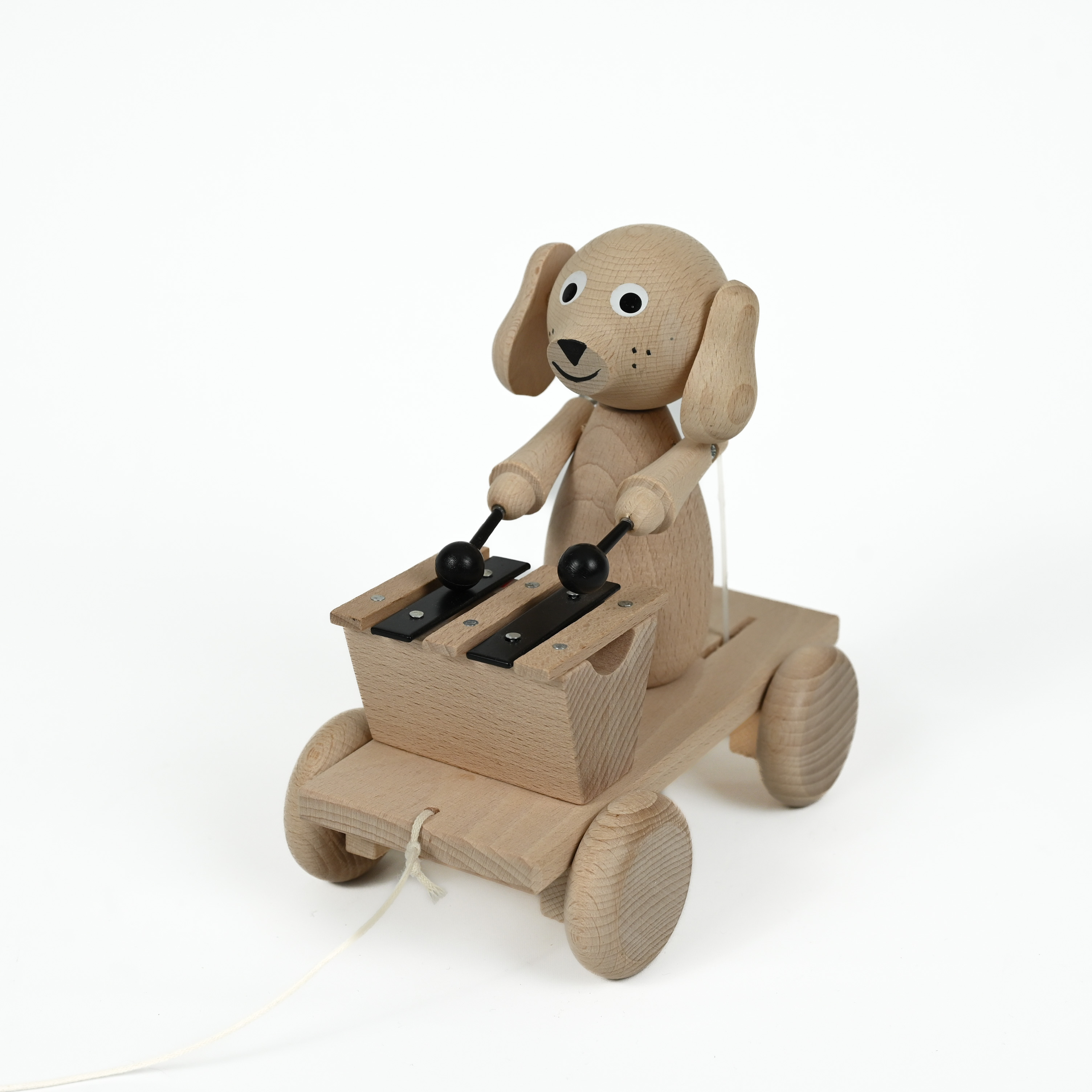 Wooden Musical Dog Pull-Along Toy / Xylophone