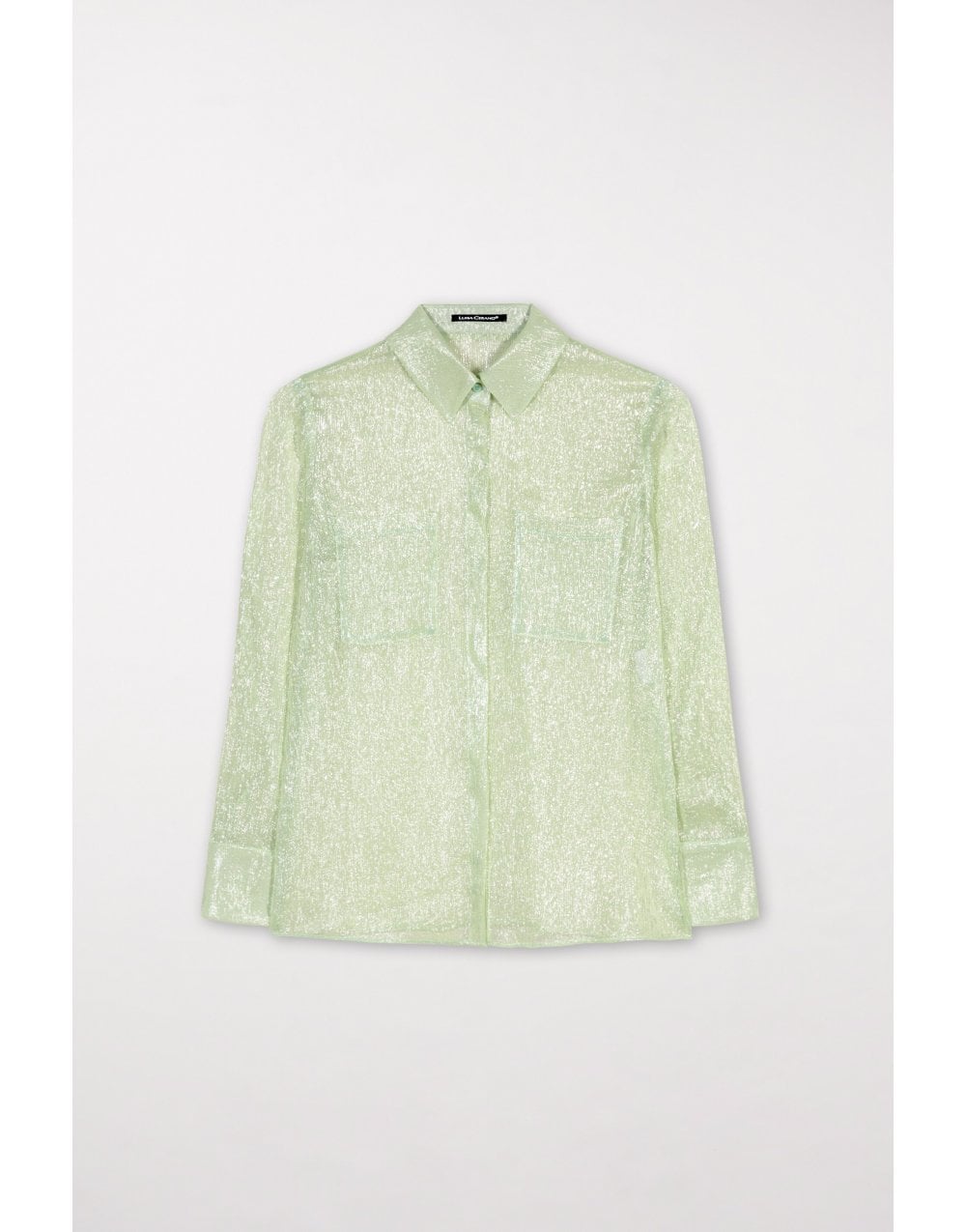 Luisa Cerano Pastel Sequin Long Sleeve Shirt Col: Green