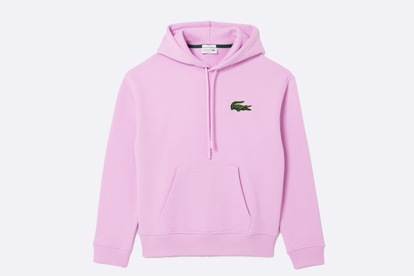 Lacoste Loose Fit Hooded Organic Cotton Jogger Sweatshirt Pink