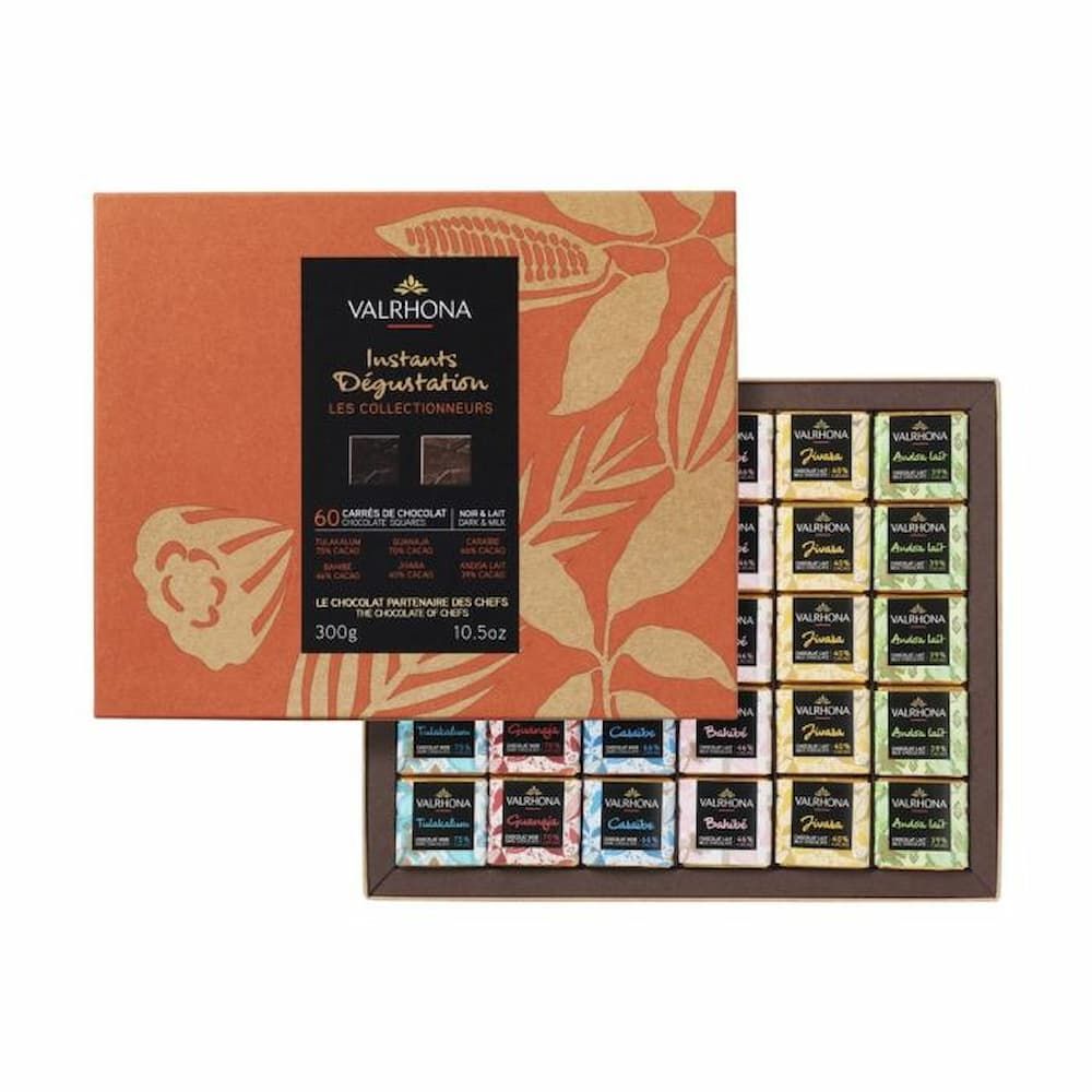 VALRHONA Valrhona Schokolade Geschenkbox - 60 Mini Schokoladentafeln