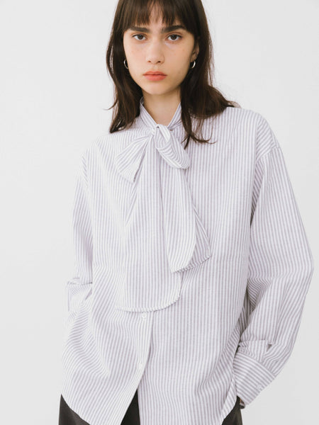 cubic-stripe-shirt-with-bow