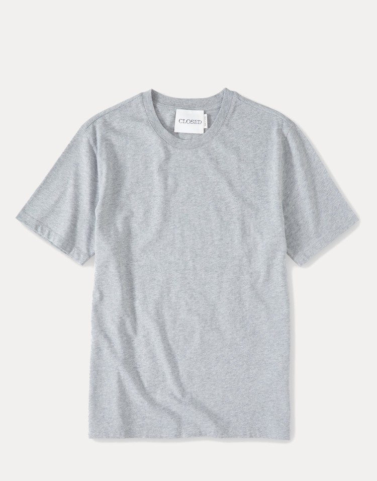 CLOSED Closed - T-shirt Round Neck - Coton Bio - Gris
