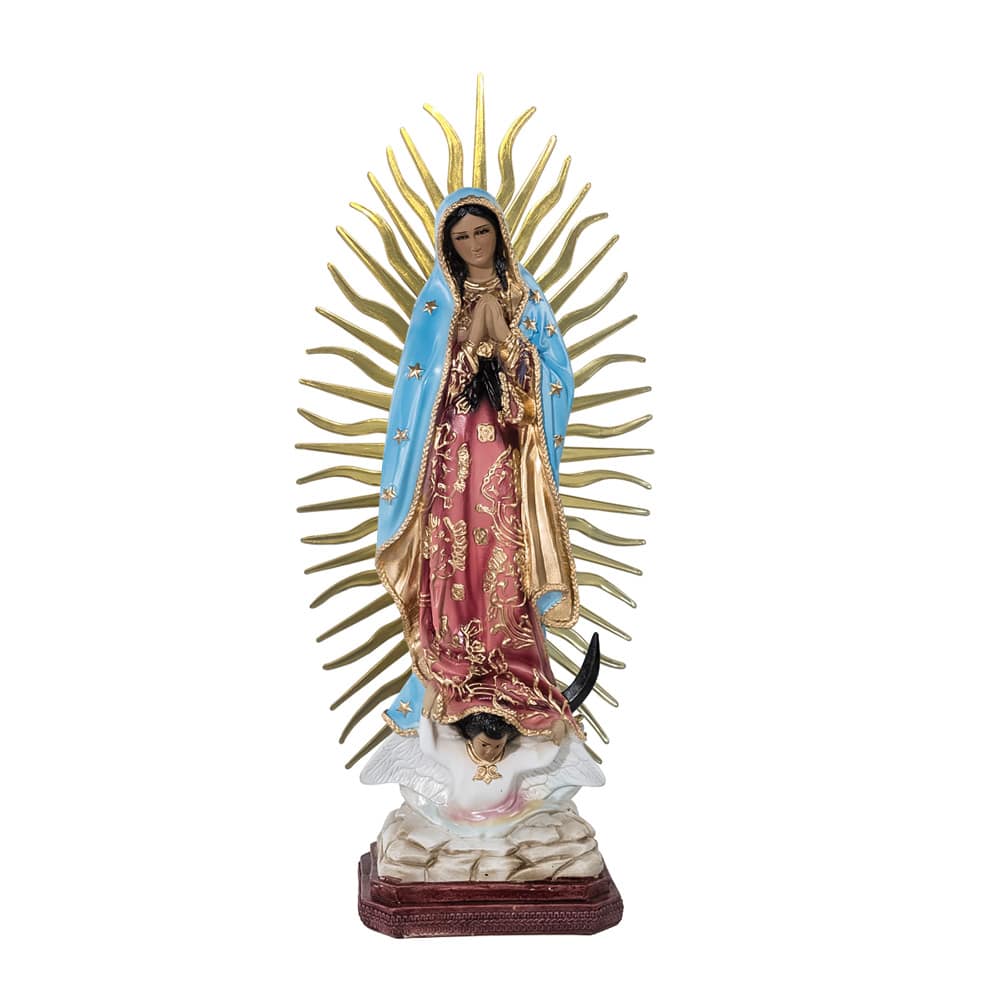 Fantastik Pink Virgin Of Guadalupe Statue 50 Cm