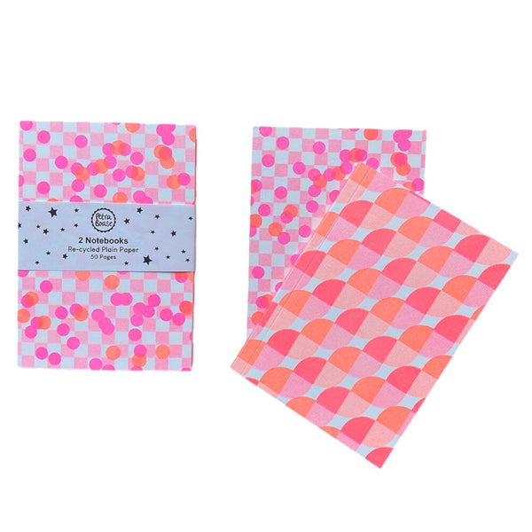 Petra Boase Note Book Set Of 2 Riso Orange Hot Pink
