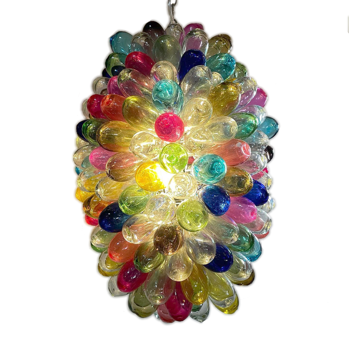 Cook & Butler Multi-Coloured Handblown Glass Bubble Light