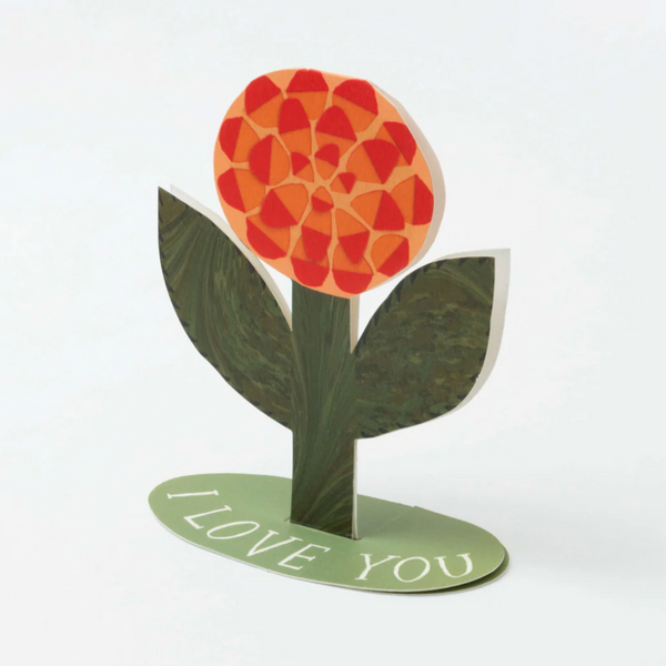 Hadley Paper Goods I Love You Flower Stand Up Card