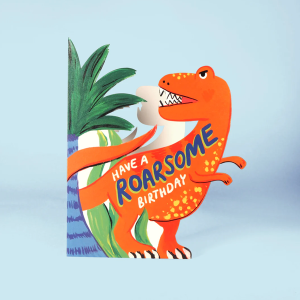 Eleanor Bowmer Dinosaur Shaped Greetings Card
