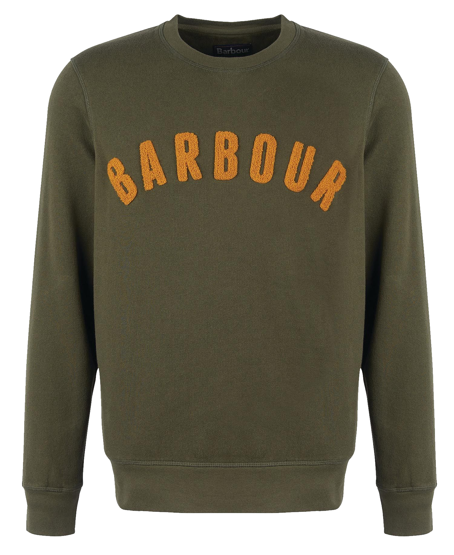 Barbour Prep Logo Crew Mens Sweatshirt Olive