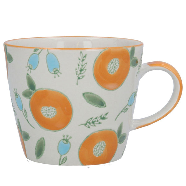 Gisela Graham Ceramic Mug - Apricot & Berry