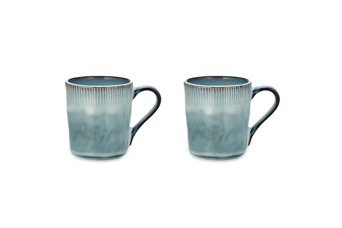 Nkuku Set of 2 Dusty Blue Malia Mugs