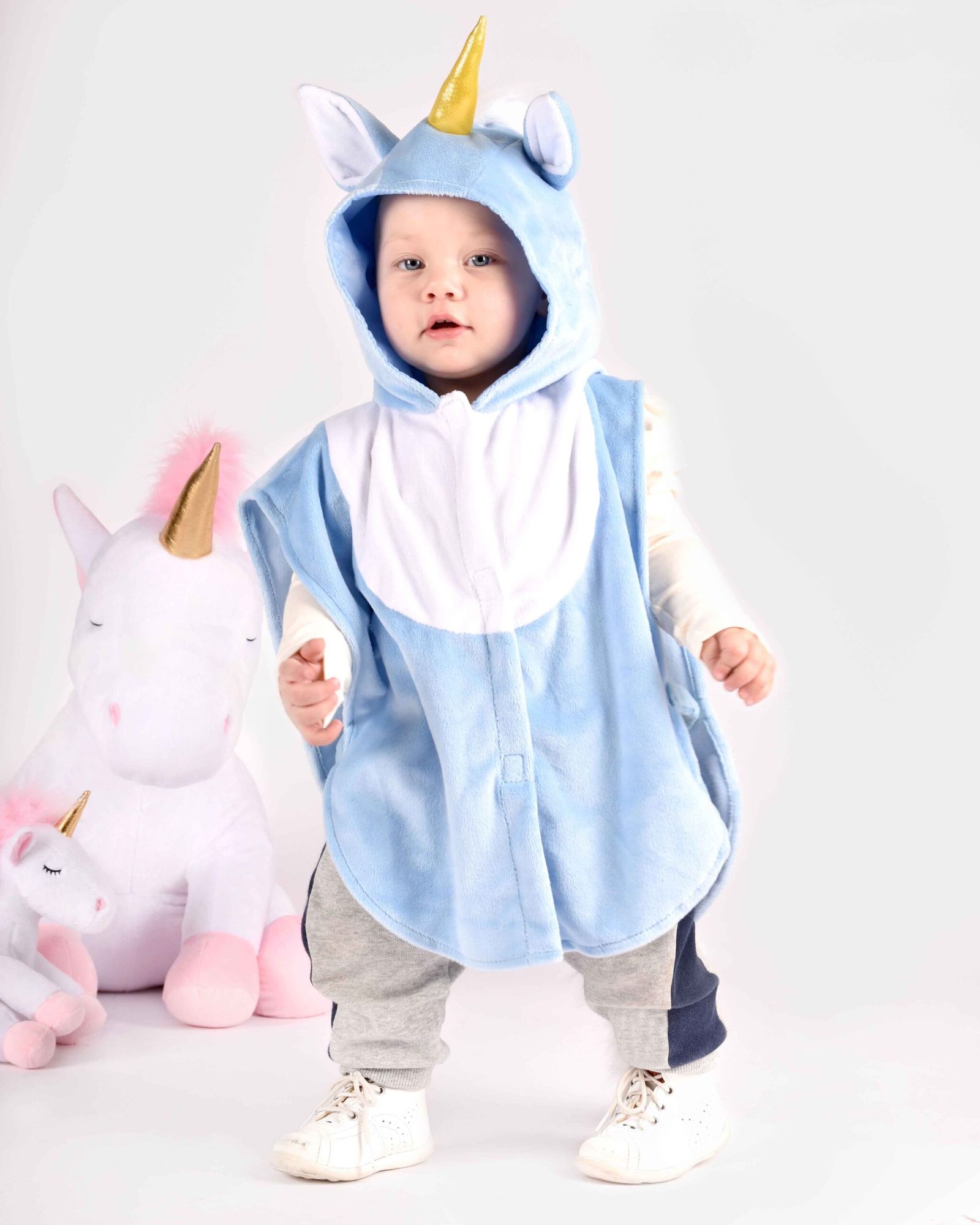 The little zebra Blue Unicorn Cape Costume for 1 to 4 Years