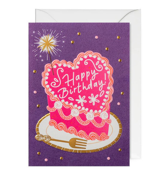 Lagom Birthday Card Happy Birthday Cake