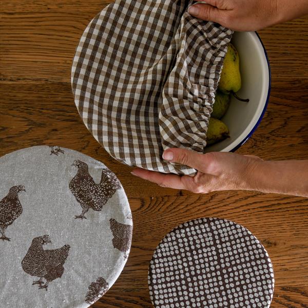 Raine And Humble Raine & Humble Set Of 3 Food Covers - Speckled Gingham