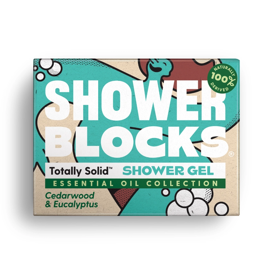 Showerblocks Solid Shower Gel - Essential Oil Collection - Cedarwood and Euclayptus