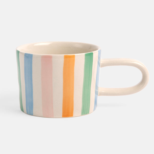 Caroline Gardner Multi Stripe Ceramic Mug