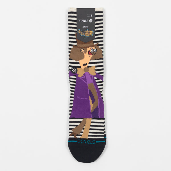 Stance Willy Wonka Collaboration Oompa Loompa Socks in Black & White