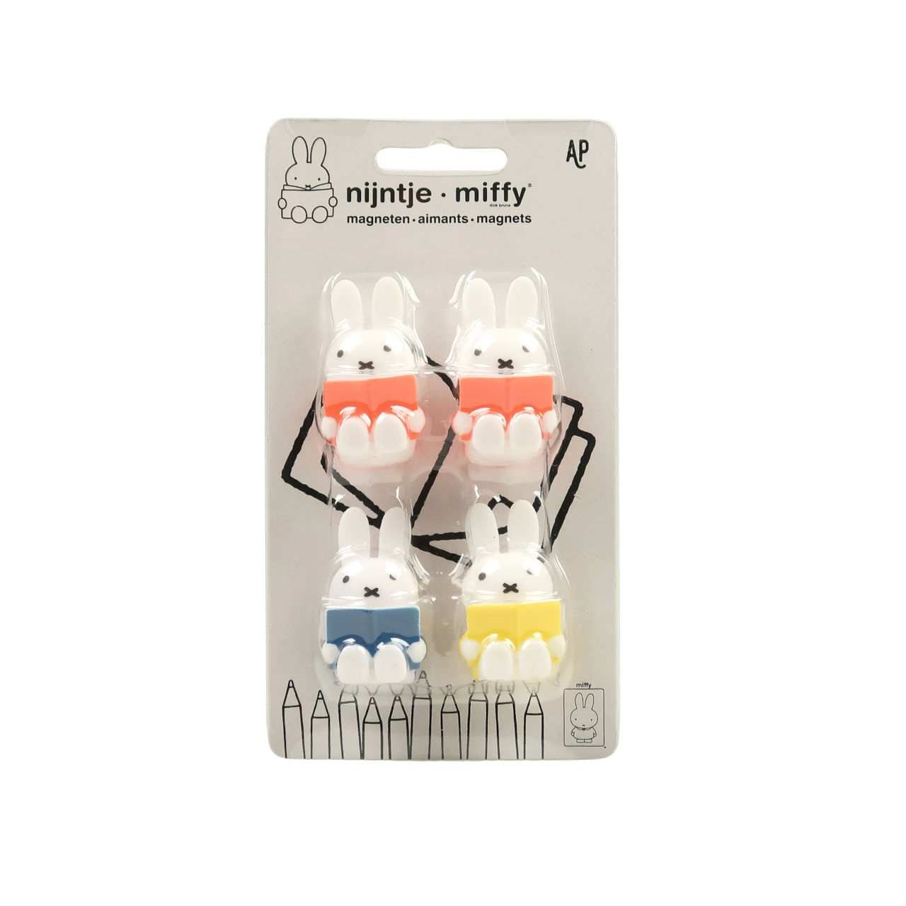 Miffy Miffy - Set of 4 Magnets - Coloured with Books