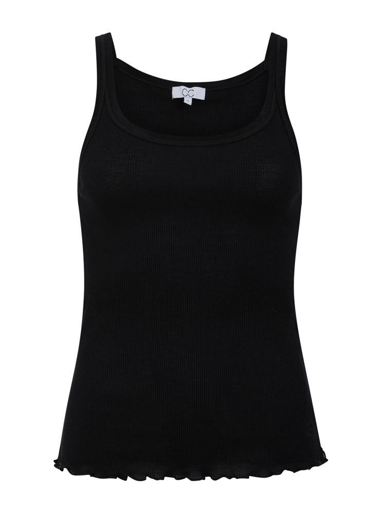 CC Heart Poppy Silk Camisole Black