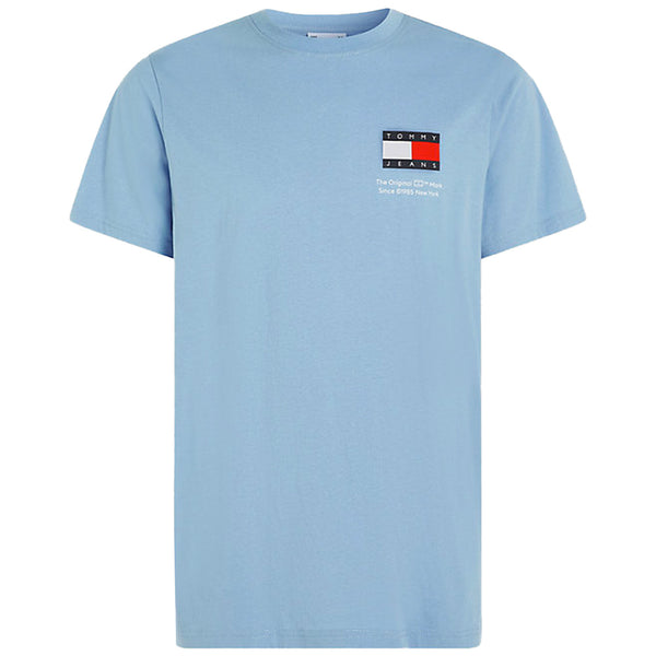 Tommy Hilfiger Tommy Jeans Slim Essential Flag T-shirt - Moderate Blue