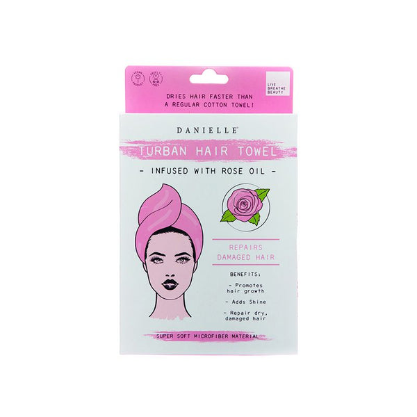 Danielle Creations Turban Hair Towel Infused With Rose Oil