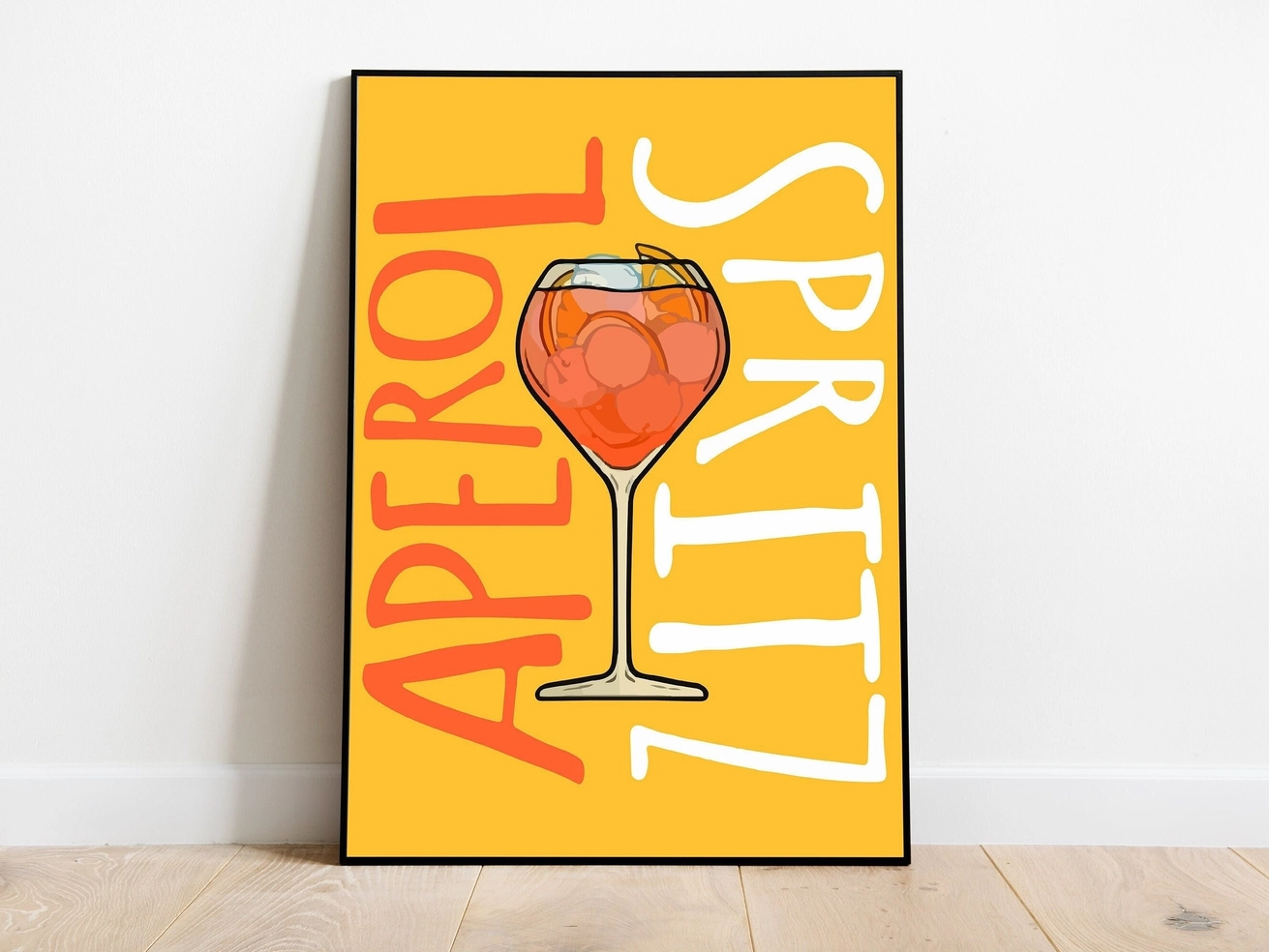 Jaffa Orange Aperol Spritz Cocktail Drinks Print