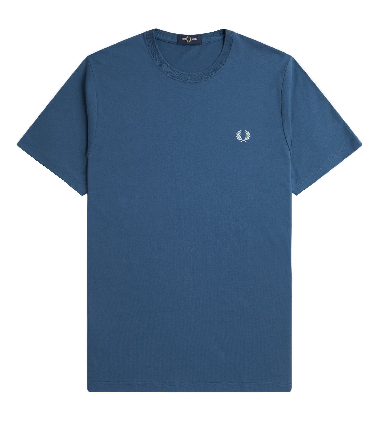 Fred Perry Crew-Neck Short-Sleeved T-Shirt (Midnight Blue/Light Ice)