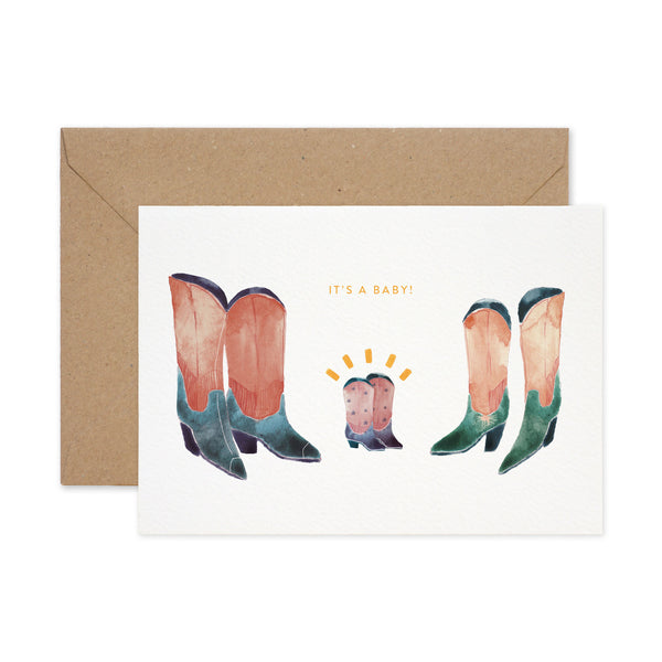 Paper Parade Baby Boots Card