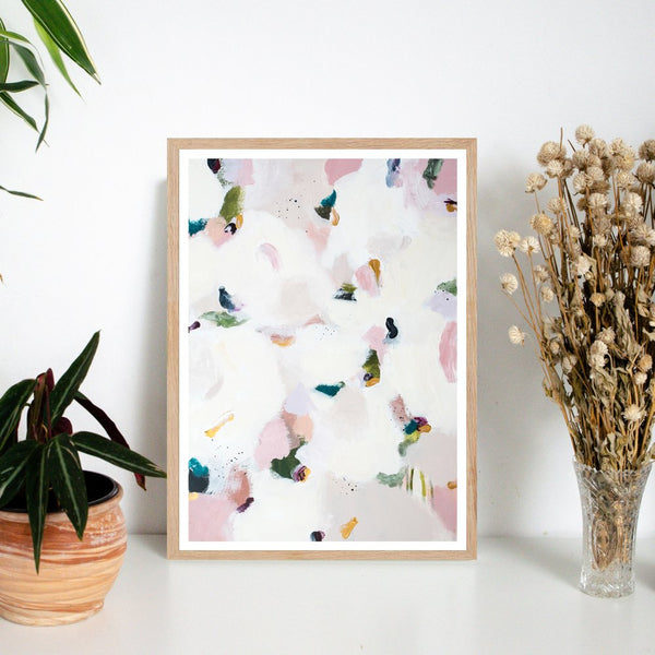 The Hidden Pearl Studio Clouds & Posies Abstract Print