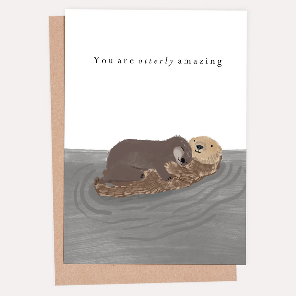 HeatherLucyJ Design You Are Otterly Amazing Greeting Card