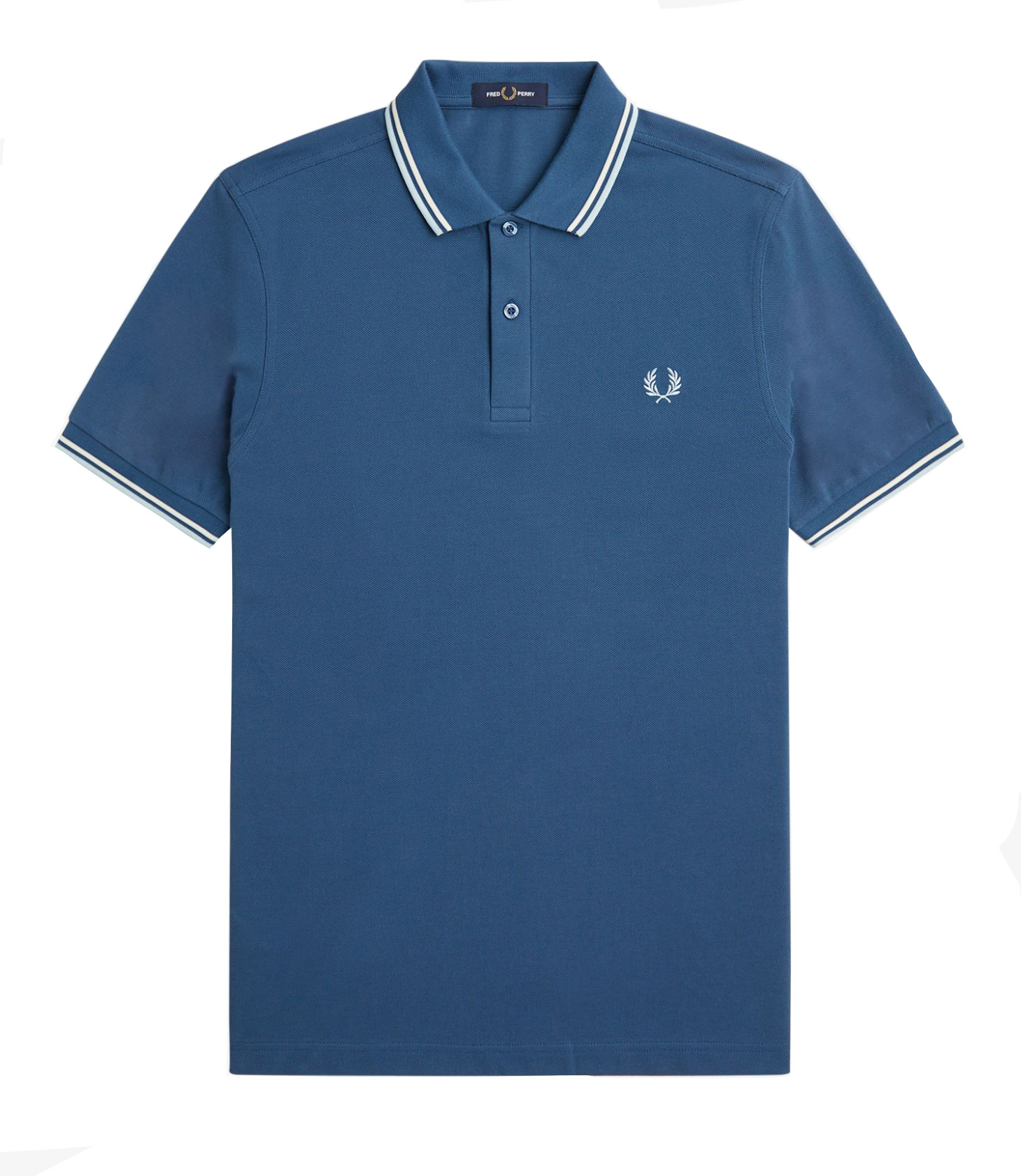 Fred Perry Twin Tipped Polo Shirt (Midnight Blue/Ecru/Light Ice)