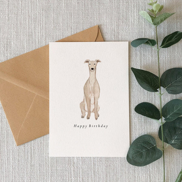 HeatherLucyJ Design Greyhound Happy Birthday Card