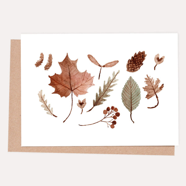 HeatherLucyJ Design Autumn Leaves Card
