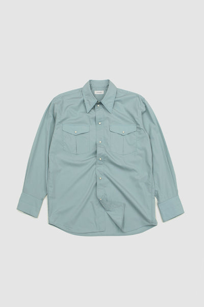 Lemaire  Western Shirt With Snaps Light Blue
