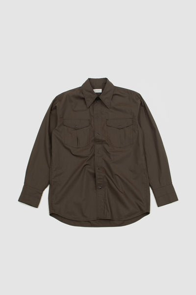 Lemaire  Western Shirt With Snaps Espresso
