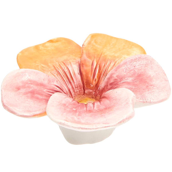 Rico Design Pansy Pink Ceramic Candle Holder