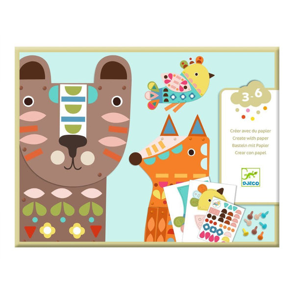 Djeco  : Paper Create With Paper - 3 Giant Animals
