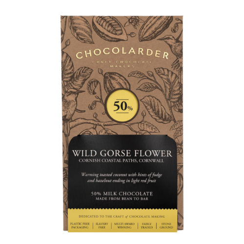 Chocolarder Wild Gorse Flower 50% Milk Chocolate Bar