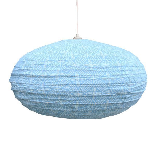 Curiouser and Curiouser Large 80cm Sky Blue Maria Cotton Pendant Lampshade