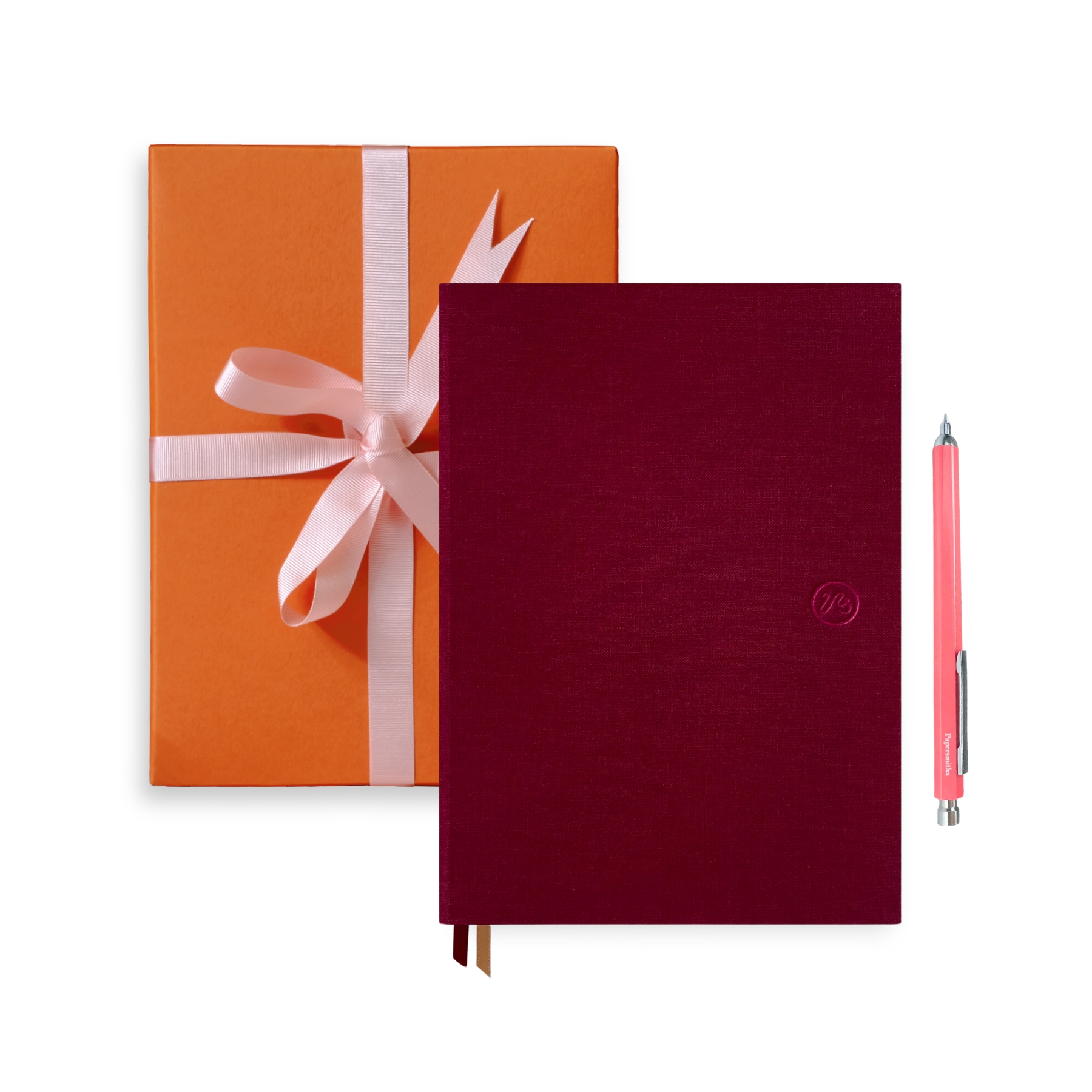 Papersmiths Mulberry Red Notebook And Primo Pen Duo - Gel
