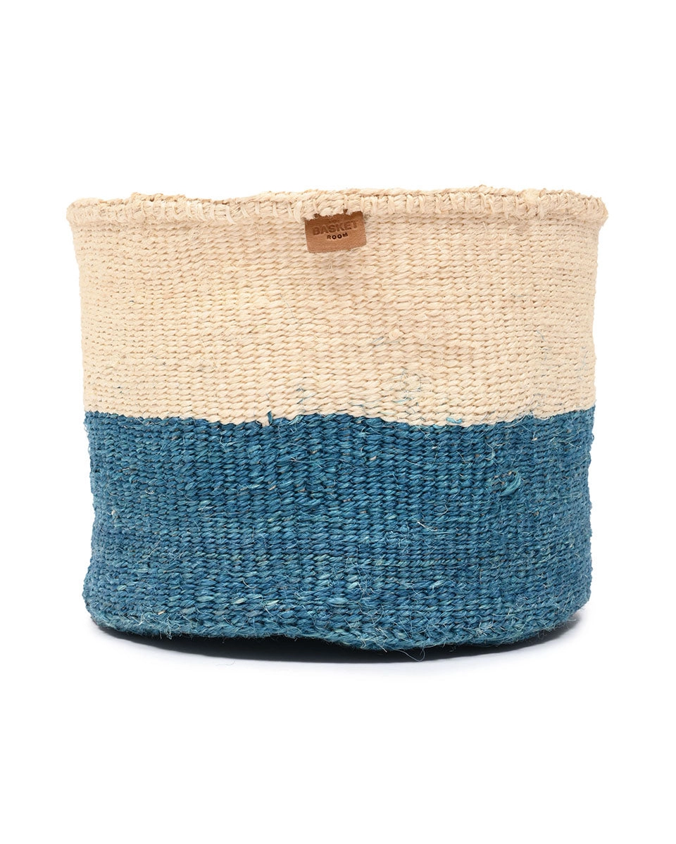 The Basket Room Teal Blue Msingi Woven Basket - Medium