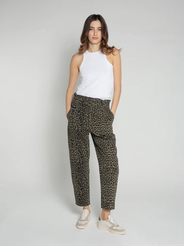 Nooki Design Caroline Leopard Trousers-khaki