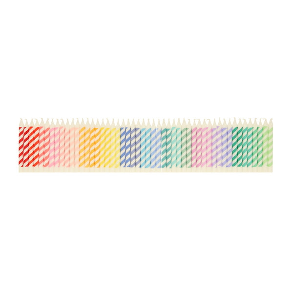 Meri Meri Rainbow Striped Mini Candles (x 50)