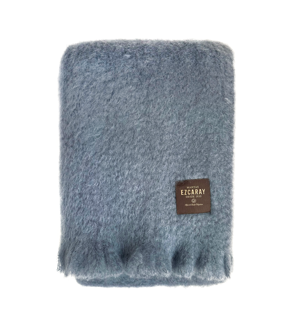 Ezcaray Ice grey Mohair Blanket #803 130 x 200 cm