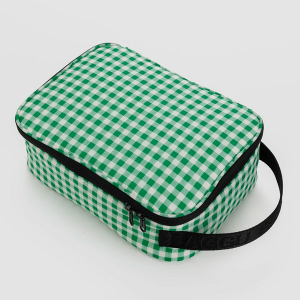 Baggu Puffy Insulated Lunch Bag - Green Gingham