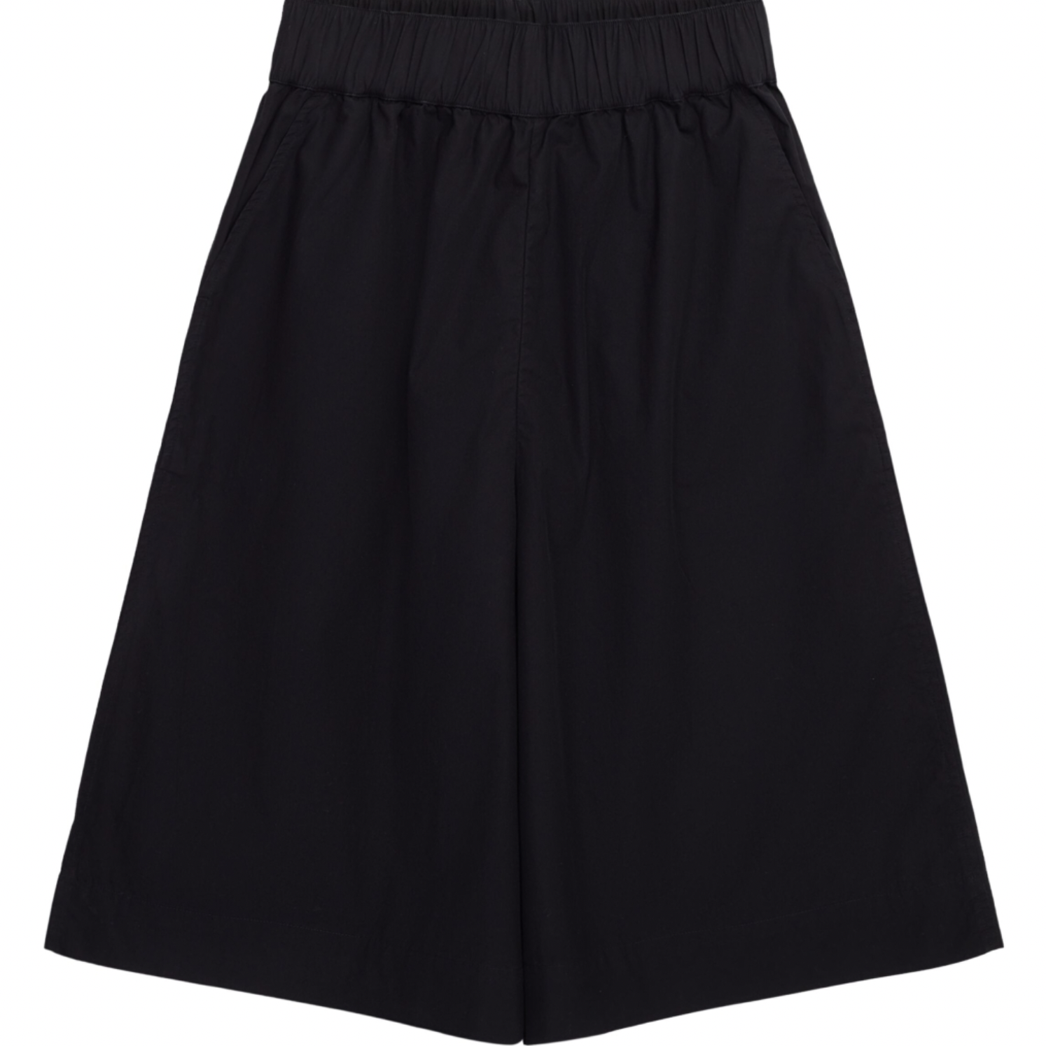 Knowledge Cotton Apparel  2050014 Eve Culotte High-Rise Extra Wide Shorts Black Jet
