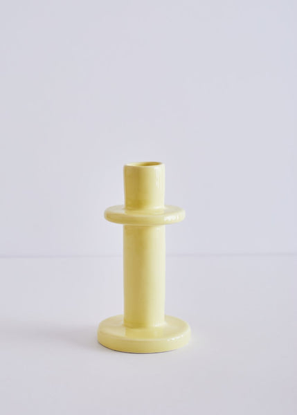 Heather Evelyn Tall Yellow Candle Holder