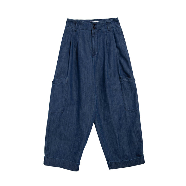 YMC Grease Trousers In Washed Indigo